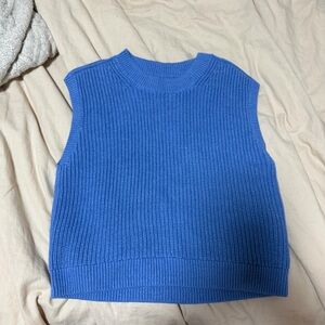Abercrombie & Fitch Cobalt Blue Ribbed Knit Sweater Vest